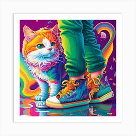 Rainbow Cat 1 Art Print