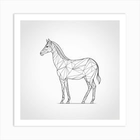 Polygonal Horse Illustration Art Print