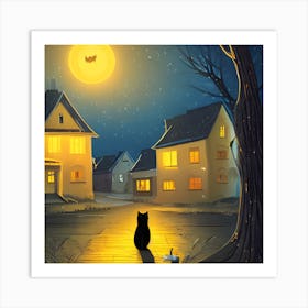 Nightcats Art Print