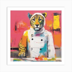 Leopard Chef Art Print