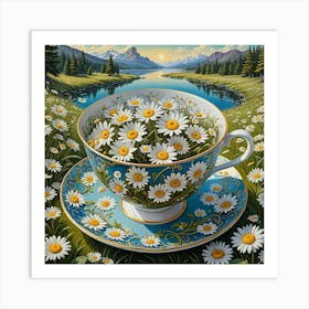 Daisy Cup 3 Art Print