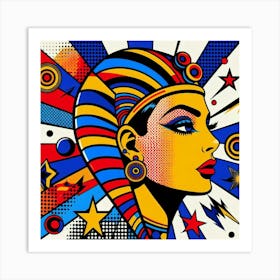 Pop Egyptian Farah Glow Art Print