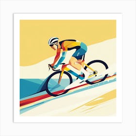 Olympic Cyclist Art Print