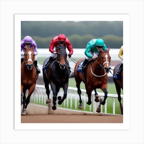 Jockeys Racing 2 Art Print