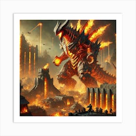 Ignis Rex Leading Assault Art Print