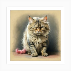 Cat Painting 7 Art Print