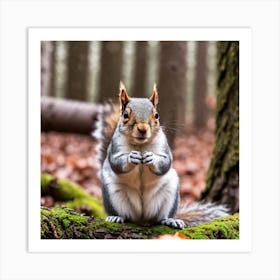 Squirrel In The Forest 126 Art Print