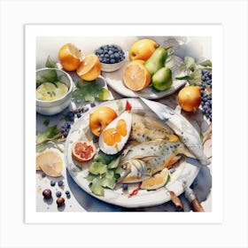 food 100% Watercolor Art Print