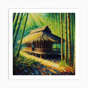 Bamboo Hut Art Print