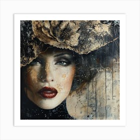 Woman In A Hat Art Print