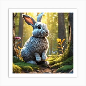 Rabbit In The Forest 112 Art Print