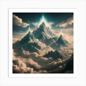 Fantasy Mountains Art Print