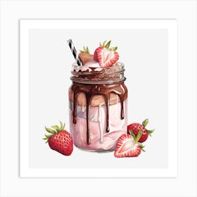 Strawberry Milkshake 27 Art Print