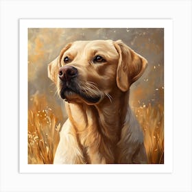 Labrador Retriever Calm Oil Painting 6 Art Print