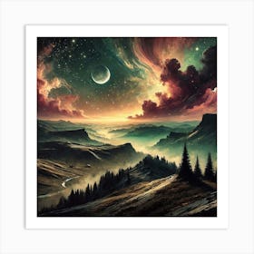 Space Landscape 20 Art Print