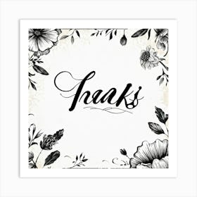 A Vintage Calligraphy Design Featuring Elegantly Scripted You In The Center Incorporating Swash E (5) Art Print