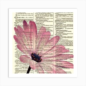 Dictionary Flower Art Print