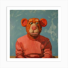 Teddy Bear Man Art Print