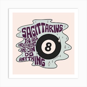 Sagittarius Magic 8 Ball Art Print