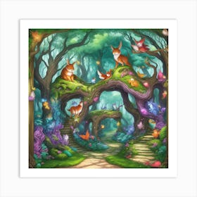 Whimsical Forest 1 Art Print