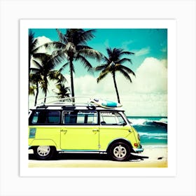 Vw Bus On The Beach5 Art Print