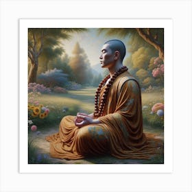 Buddha In The Forest 4 Art Print