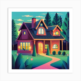 House In The Forest 1 Art Print