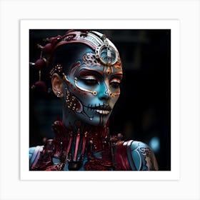 Skeleton Woman Art Print