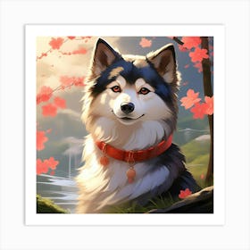 Japanese dog Art Print