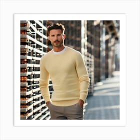 Man In A Yellow Sweater Art Print