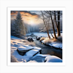 Snowy Landscape 3 Art Print