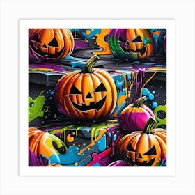 Halloween Pumpkins 1 Art Print