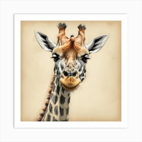 Giraffe 123 Art Print