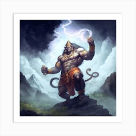 Lord Hanuman 3 Art Print