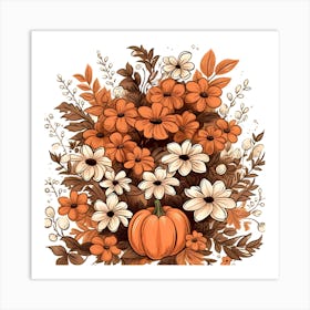 Thanksgiving Pumpkins Art Print