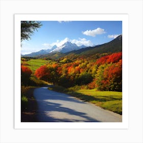 Autumn Road 13 Art Print