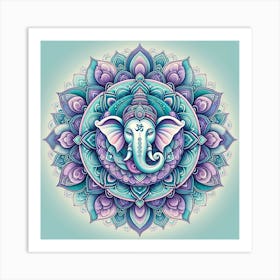 Ganesha Mandala Art Print