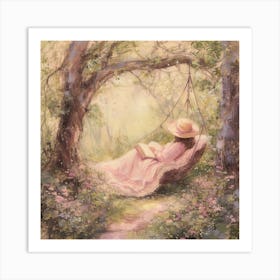 Girl In A Swing Art Print