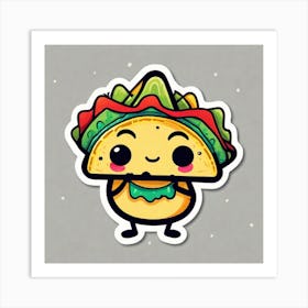 Taco Sticker 9 Art Print