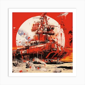 Red Bomber Art Print