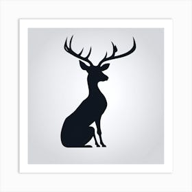 Deer Silhouette Art Print