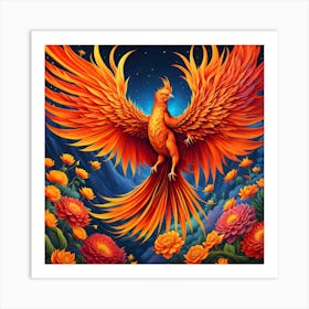 Firescape Fantasy: The Phoenix's Tale Art Print