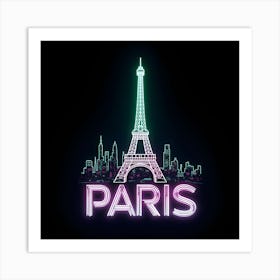 Paris Neon Sign Art Print