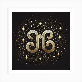 A Zodiac symbol, Capricorn Art Print