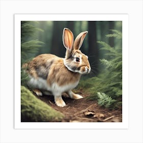 Rabbit In The Forest 137 Art Print