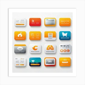 Collection Of Digital Payment Icons Key For An Online Retail Business Seamlessly Blending In With (5) Art Print