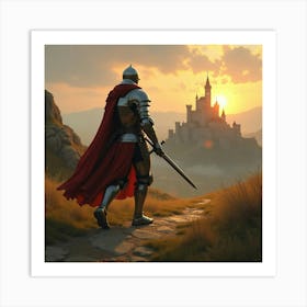 Knight In Shining Armor Art Print