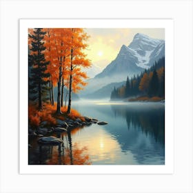 Canadian Wilderness During Autumn Art Print