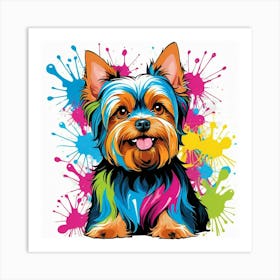 Graffiti Yorkshire Terrier 2 Art Print