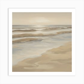 Sunset At The Beach Art Print